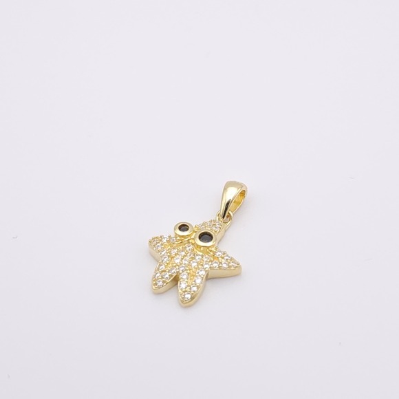 0.50 Ctw GRA Certified Moissanite Starfish Pendant Necklace – Yellow Gold Plated - Picture 7 of 14